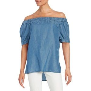 Michael Kors | Off Shoulder Chambray Top